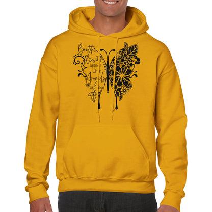 Butterflies Appear When Angels Are Near Classic Unisex Pullover Hoodie