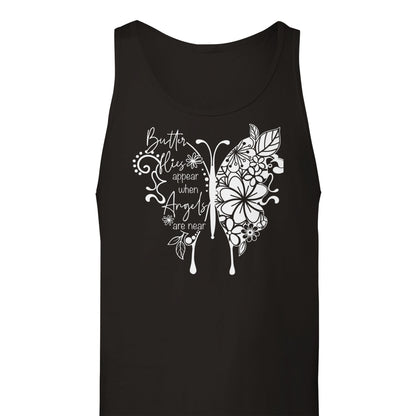 Butterflies Appear When Angels Are Near Premium Unisex Tank Top