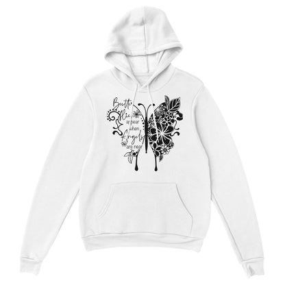 Butterflies Appear When Angels Are Near Classic Unisex Pullover Hoodie