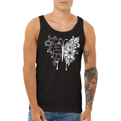 Butterflies Appear When Angels Are Near Premium Unisex Tank Top