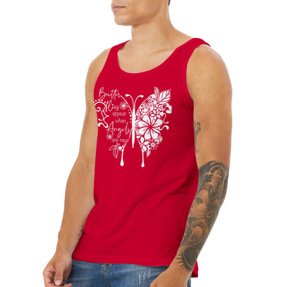 Butterflies Appear When Angels Are Near Premium Unisex Tank Top